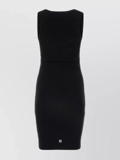 Givenchy Stretch Cotton Mini Dress In Black