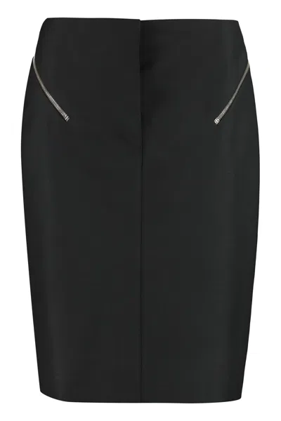 Givenchy Stretch Pencil Skirt With Zip In Black