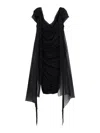 Givenchy Stretch Viscose Dress With Drapery In Negro