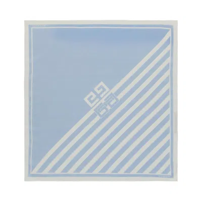 Pre-owned Givenchy Striped 4g Square Scarf 'blue White' | Multi-color | Women's Size Onesize