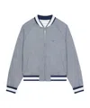 Givenchy Couture Seam Engineer Stripe Cotton Bomber Jacket In Blue