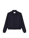 Givenchy Wool-blend Stripe Bomber Jacket In Blue