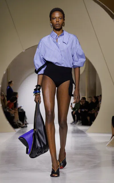 Givenchy Striped Cotton Shirt In Light Blue