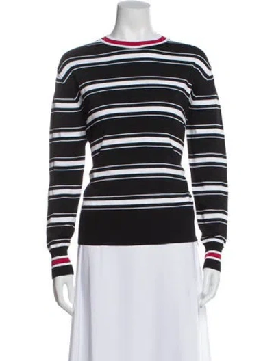 Pre-owned Givenchy Striped Crew Neck Top In Gray