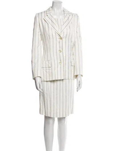 Pre-owned Givenchy Striped Dress Set In White