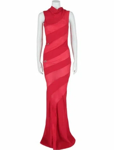 Pre-owned Givenchy Striped Evening Gown W/ Tags In Pink