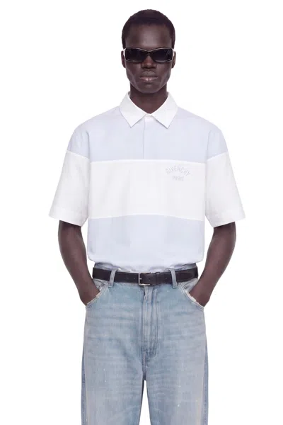 Givenchy Striped  Paris Polo Shirt In Blue