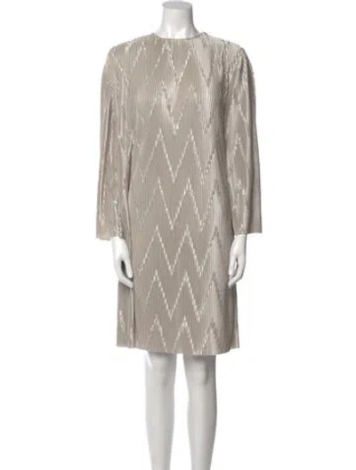 Pre-owned Givenchy Striped Knee-length Dress In Gray