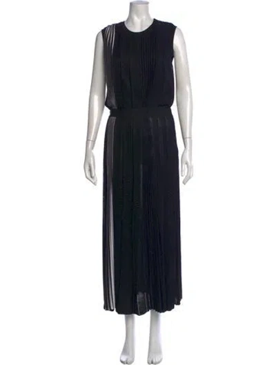 Pre-owned Givenchy Striped Long Dress In Black