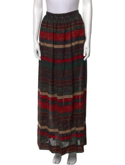 Pre-owned Givenchy Striped Long Skirt In Red