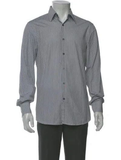 Pre-owned Givenchy Striped Long Sleeve Shirt In Black