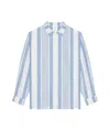 Givenchy Shirt In Linen With 4g Stripes In Blue