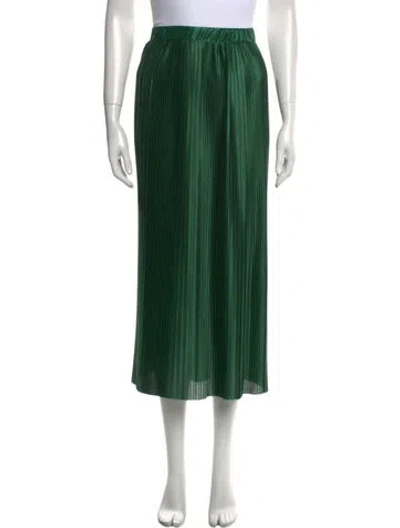 Pre-owned Givenchy Striped Midi Length Skirt In Green
