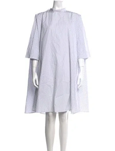 Pre-owned Givenchy Striped Mini Dress In White