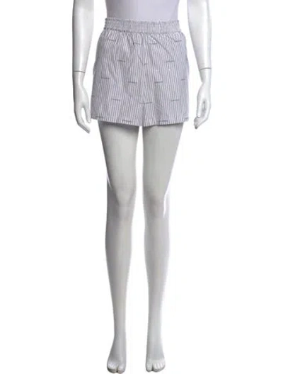 Pre-owned Givenchy Striped Mini Shorts In White