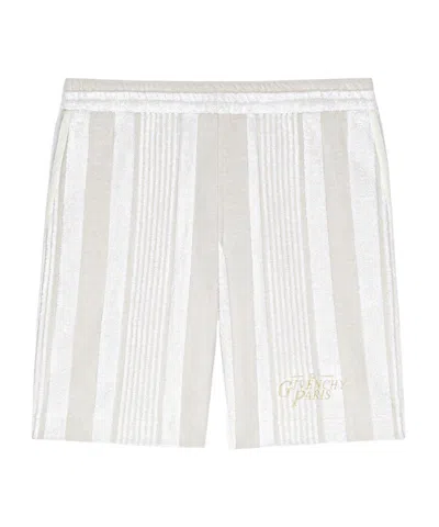Givenchy Striped Motif Bermuda Shorts In White