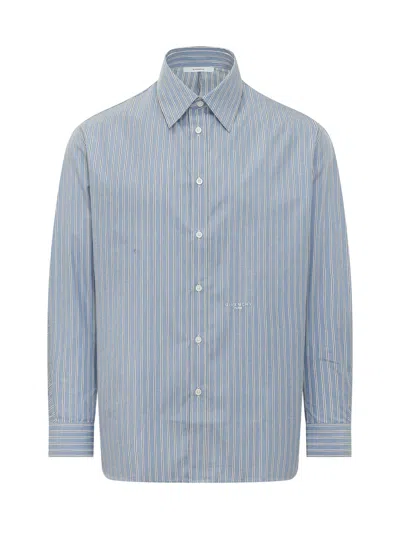 Givenchy Striped Overshirt For Fall/winter 2026 In White/navy