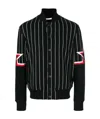 Givenchy Striped Pilot Jacket In Black