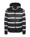 Givenchy Hooded Stripe-pattern Jacket In Black