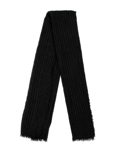 Pre-owned Givenchy Striped Scarf In Black