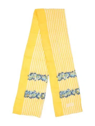 Pre-owned Givenchy Striped Scarf In Yellow