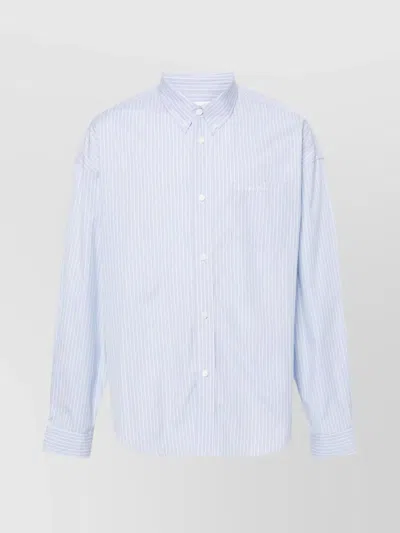 Givenchy Striped Shirt Chest Pockets In Blue