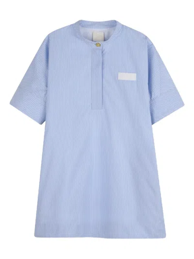 Givenchy Kids' Striped Shirt Dress In Blue