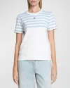GIVENCHY STRIPED TOP T-SHIRT WITH 4G LOGO DETAIL