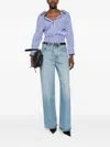 Givenchy Long Sleeve Striped Shirt Buttoned Cuffs Collar In Blue