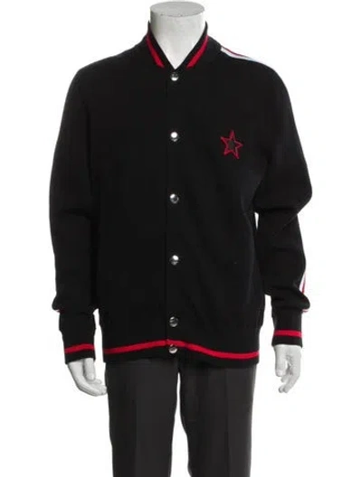 Pre-owned Givenchy Striped Varsity Jacket In Black