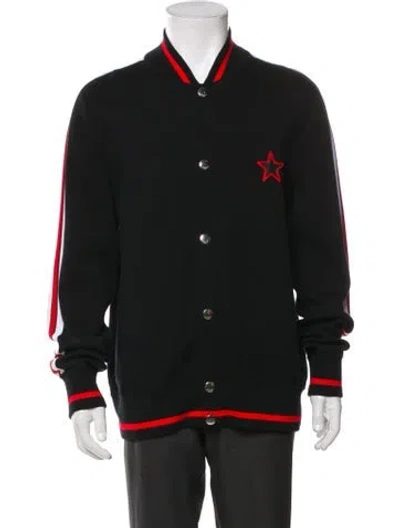 Pre-owned Givenchy Striped Varsity Jacket In Black