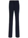 Givenchy Mens Satin-panel Flared Wool-blend Trousers Navy In Blue