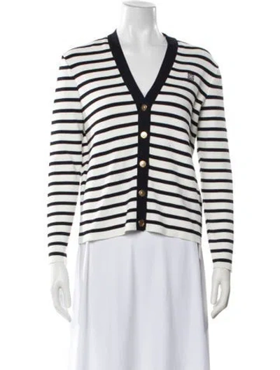 Pre-owned Givenchy Striped V-neck Top In Multi