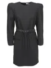 Givenchy Structured Belted Mini Dress In Black