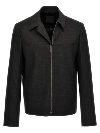 GIVENCHY GIVENCHY STRUCTURED BLOUSON IN SOFT VIRGIN WOOL