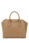 Givenchy Structured Calf Leather Top Handle Bag In Beige