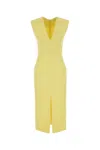Givenchy Midi Structured Dress Raw Edge In Yellow