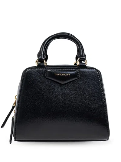 Givenchy Structured Grained Leather Handbag With Gold-tone Hardware