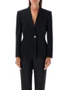 Givenchy Elegant Wool Blazer With Signature 4g Emblem In Black
