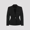 Givenchy Elegant Wool Blazer With Signature 4g Emblem In Black