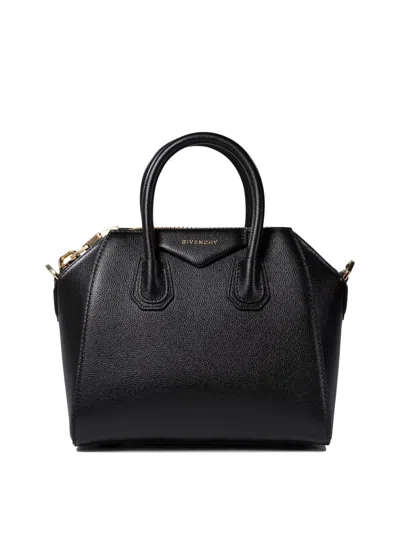 Givenchy Structured Mini Handbag In Full Grain Leather In Black