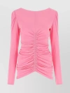 GIVENCHY STRUCTURED SHOULDER RUCHED SLEEVE TOP