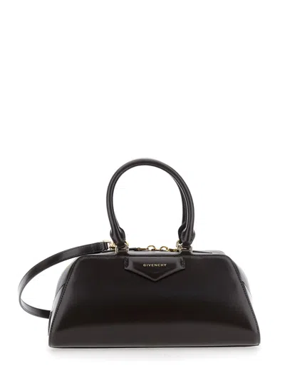 Givenchy Structured Small Handbag With Polished Finish In Black