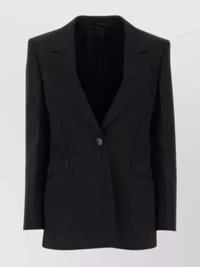 GIVENCHY WOOL MOHAIR SINGLE-BREASTED CAPE BLAZER