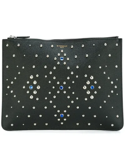 Givenchy Stud Embellished Clutch In Black