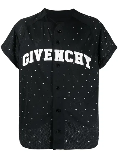GIVENCHY STUD-EMBELLISHED SHORT-SLEEVED SHIRT