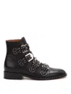 Givenchy Elegant Studded Leather Ankle Boots In Black