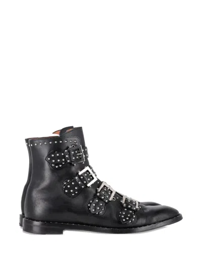 Pre-owned Givenchy Studded Biker Boots In Black