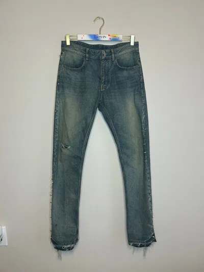 Pre-owned Givenchy Studded Denim In Blue