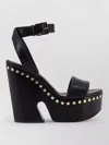 Givenchy Clog Platform Sandals In Leather With Studs Detail